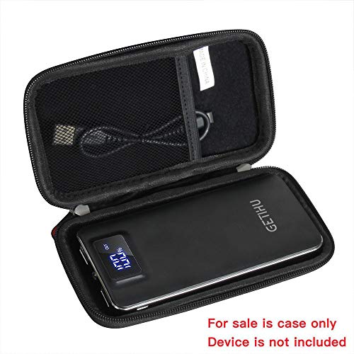 Hermitshell Travel Hard Case For Getihu 10000Mah Power Bank Portable Charger Led Display (Not Including Power Bank) (Black 2) #TOP1