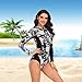 TOVCHEI Summer Diving Suit Women's One-Piece Swimsuit Long-Sleeved Sun Protection Wetsuit for Surfing, Swimming, Paddling,Black,XL