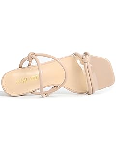クリスタルサンダル送料関税込み CRYSTAL STRAPPY HEELED SANDAL Amazon.com | XYD Women's Crystal Low Heel Sandals Square