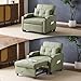 VINGLI Sofa Bed Chair Recliner, 3-in-1 Convertible Sleeper Sofa Chair Bed Green Daybed Pull Out Couch with Adjustable Backrest, USB Ports, Cup Holders for Small Spaces Living Room