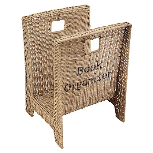 Vintage-Line Zeitschriftenhalter Magazine Rattan Zeitung Zeitungskorb...