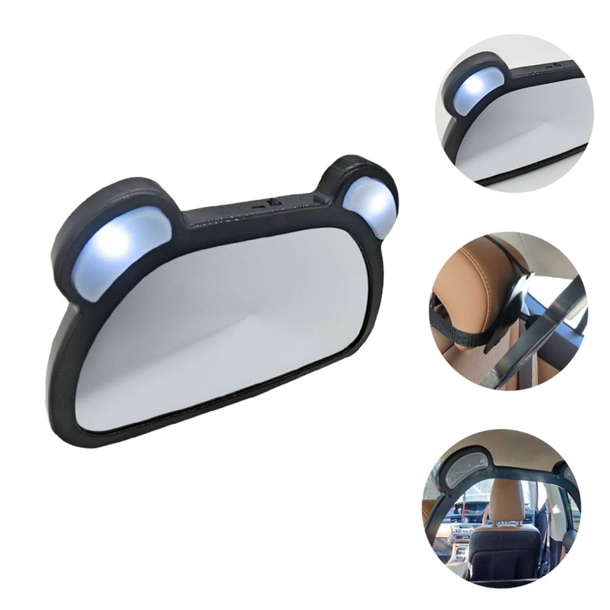 TOYANDONA Espejo de Coche Observar al Ñiño, y Instalación Fácil Espejo Retrovisor Diseño Giratorio para Bebe, Coche para Bebés Adecuado
