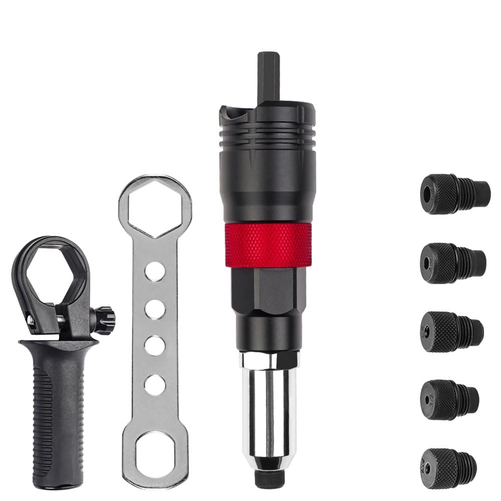 Kit de máquina remachadora a batería 2,4 mm/3,2 mm/4,0 mm/4,8 mm/6,4 mm inserto para remaches eléctricos industriales