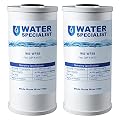 Waterspecialist FXHTC Whole House Carbon Water Filter, Replacement for GE FXHTC, GXWH40L, GXWH35F, Culligan RFC-BBSA, American Plumber W10-PR, W10-BC, WRC25HD, 10" x 4.5", 5 Micron, Pack of 2