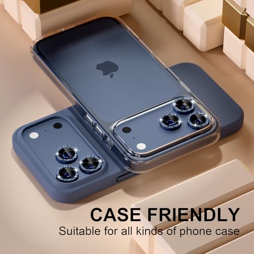 Protection objectif Phone 17 Pro Max en verre 9H bleu