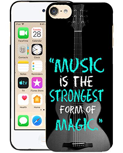 Glisten iPod Touch 7th / 6th / 5th Generation Case - Music is The Strongest Form of Magic Design Printed Cute Slim Fit Hard Plastic Back Case for iPod Touch 7th, iPod Touch 6th & iPod 5th Generation