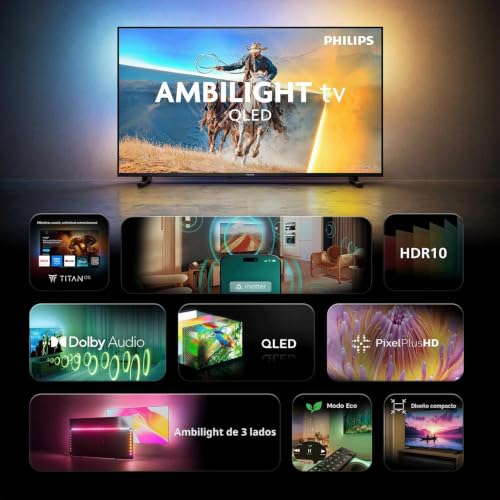 Miniatura 4 de PHILIPS 40PQS6901/12 40 Inch Ambilight 4K QLED Smart TV, Pixel Precise Ultra HD, Titan OS, Dolby Audio
