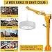 Davit Crane 1100 Lbs Pickup Truck Crane 360°Swivel Design, Hydraulic Cable Winch Telescopic Hoist Crane for Truck, Crane Hitch for Lifting Goods in Construction, Forestry, Factory, and Transport…