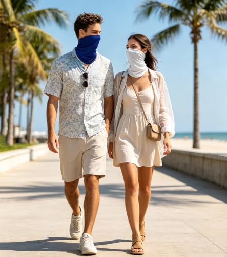 Image of Fishing Neck Gaiter, Sun Protection Face Mask, Cooling Neck Shield Scarf Cycling Balaclava Bandana for Men and Women