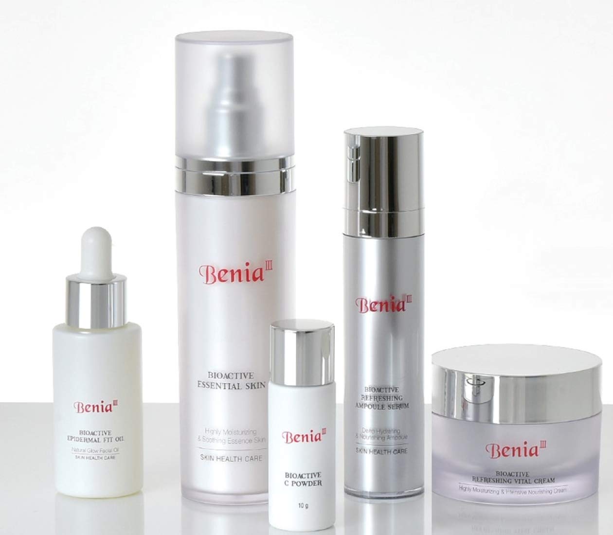 Benia III Bioactive Skin Care Bundle-5 items: Essential Skin, C