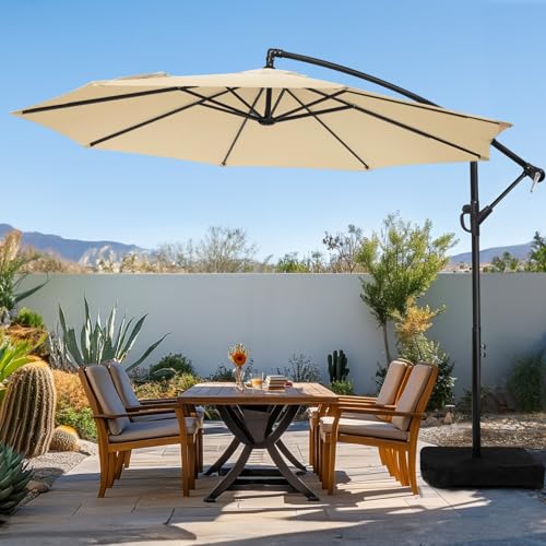 wikiwiki 10ft Patio Umbrella with Base