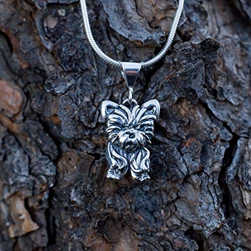 The Magic Zoo Sterling Silver Yorkie Puppy Pendant #TOP1