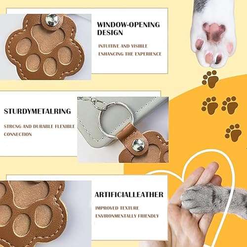 OYB 3 Pcs Dog Fur Storage Keychain, Pet Hair Storage Keychain，Pet Memorial Gifts for Bag Purse Paw Charm Key Holder(B) by OYB - Used condition - Image 3