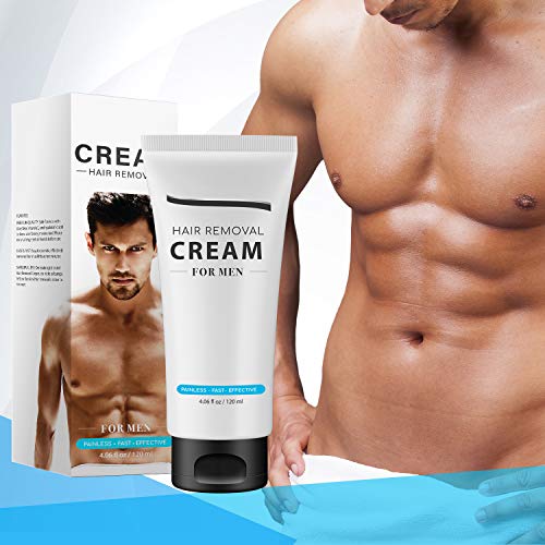 Hair Removal Cream for Men - Premium Painless Hair Removal - Skin Friendly & Fast & Effective - Depilatory Cream (120ml)