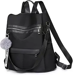 Mochila Feminina Universitária Escolar Trabalho Impermeável Reforçada, 6 Bolsos, Alça Ajustável, Design Moderno