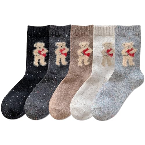 Image of IIG Winter Warm Wool Socks for Women Original Design Trendy Boot Socks Ideal Gift