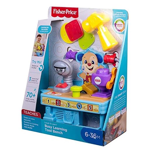 Fisher-Price GFP11 Laugh Busy Learning Tool Bench, Infant Toy, Multicolored
