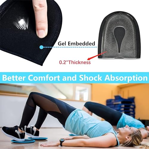 Image of Gel Heel cups Silicon Heel Pad for Heel Ankle Pain, Heel Spur Shoe Support Pad for Men and Women Shock Cushion Pad for Heels Cushion Heel Blue (GEL PAD BLUE PAIR)