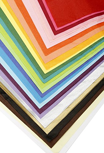 Creative Hobbies Rainbow Tissue Paper, Huge 20" X 26" Sheets, Assorted Colors Including Metallic Gold And Silver, Pack Of 100 Big Sheets! #TOP1