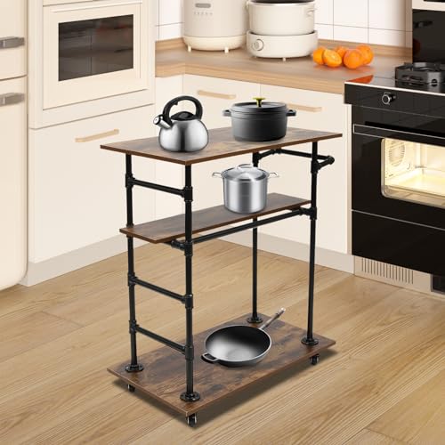 Portable-Kitchen-Island-Portable-Bar-Carts-for-The-Home-Industrial-Serving-Carts-with-Wheels-Beverage-Coffee-Cart-Kitchen-Rolling-Carts-3-Tier-Rolling-Utility-Cart Portable Kitchen Island Portable Bar Carts for The Home Industrial Serving Carts with Wheels Beverage Coffee Cart Kitchen Rolling Carts 3 Tier Rolling Utility Cart