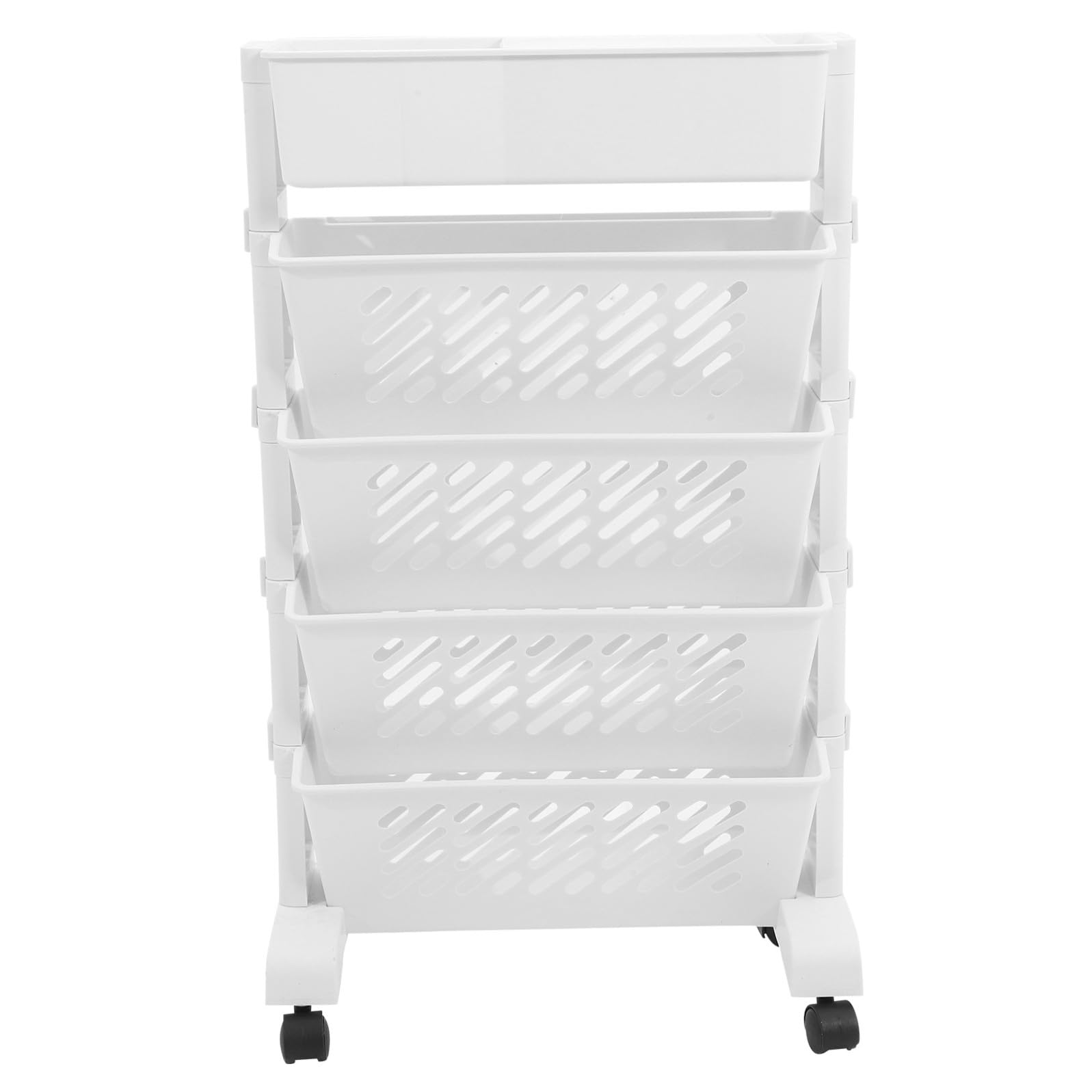 Scaffale Portaoggetti Espandibile Multi-strato Bianco in Plastico Resistenza All’usura e Capacità di Carico Elevata, Organizer Cucina e Libreria Scaffale per Ripiani e Scaffali