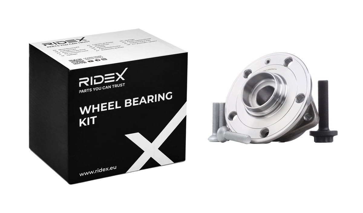 RIDEX 654W0683 Kit de roulement de roue des deux côtés de l'Avant avec moyeu de roue avec vis/boulons Compatible avec VW Golf 7 3/5 portes 5G1, BQ1, BE1, BE2