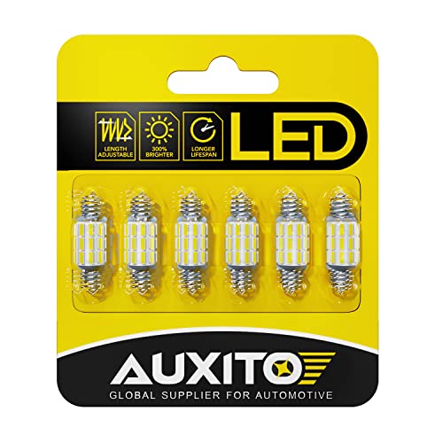 AUXITO DE3175 6418 LED Bulbs 3175 6411 Bulb White 6500K 4014 Chipsets 31mm 36mm Festoon Bulb Bright LED Replace for Car Interior Dome Courtesy Door Map Trunk License Plate Light Parking Light 6 Pack