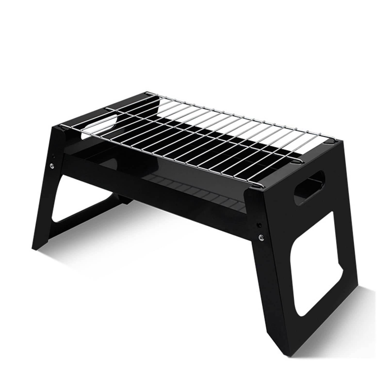 Parrilla plegable portátil para camping y barbacoas en la montaña con amigos