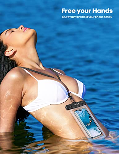 image for Lamicall Waterproof Phone Pouch Case - [2 Pack][Easy Lock & Heavy Duty