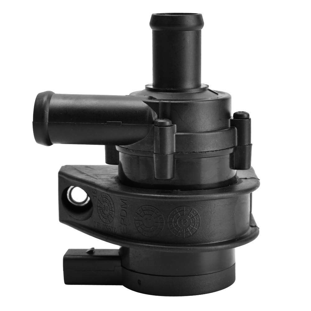 Akozon Bomba de agua eléctrica 1K0965561J abdominales Negro Bomba de agua secundaria auxiliar con boquilla de conexión Apto para BEETLE y otros vehículos de repuesto del mercado de accesorios
