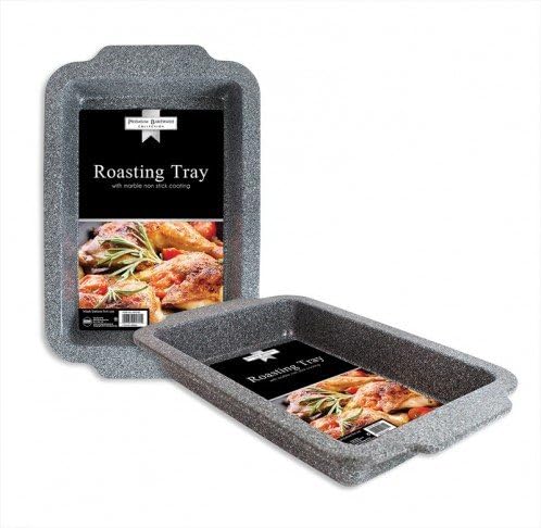 Roasting Tray Chef Quality High Grade Baking Bakeware Non Stick Grey Marble