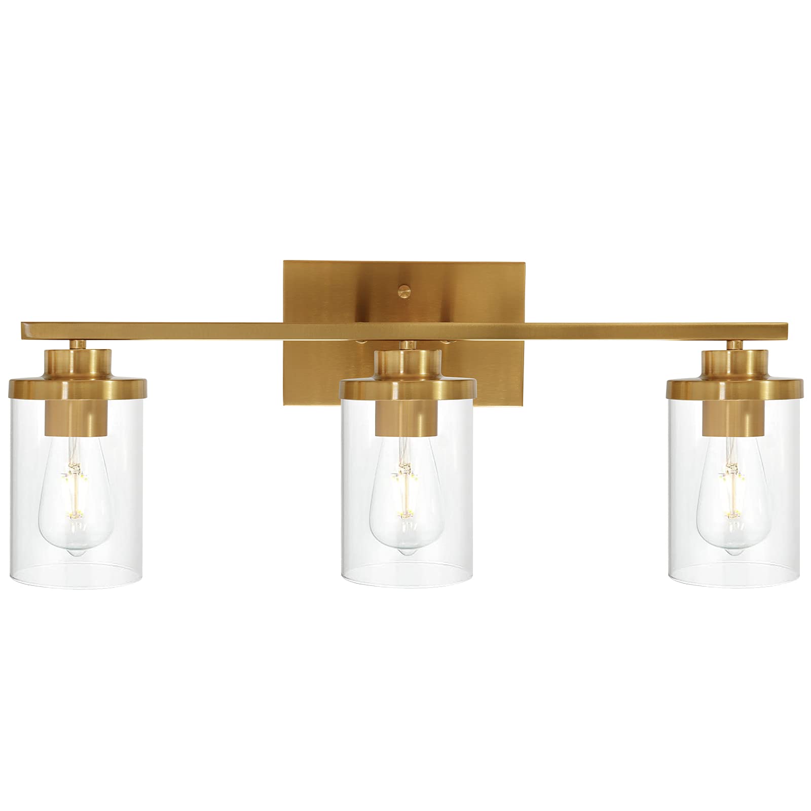 Buy QueeuQ Bathroom Vanity Lighting Modern Brushed Brass 3Light with