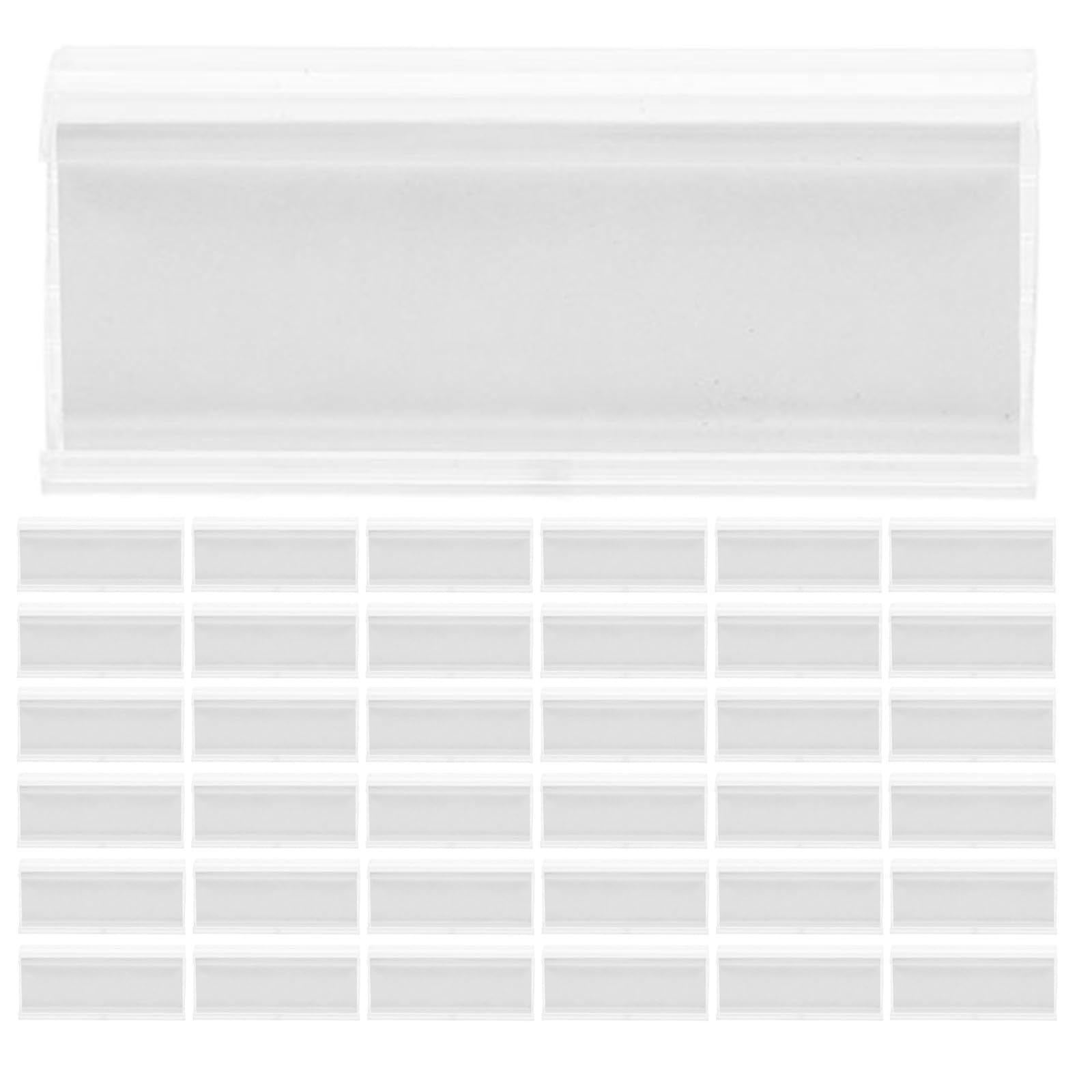 Veemoon 100 Pezzi Porta Etichette Trasparente in Pvc con Design a Cambio Comodo e Struttura Resistente, Supporto per Cartelli Prezzi per Negozi al Dettaglio e Farmacie