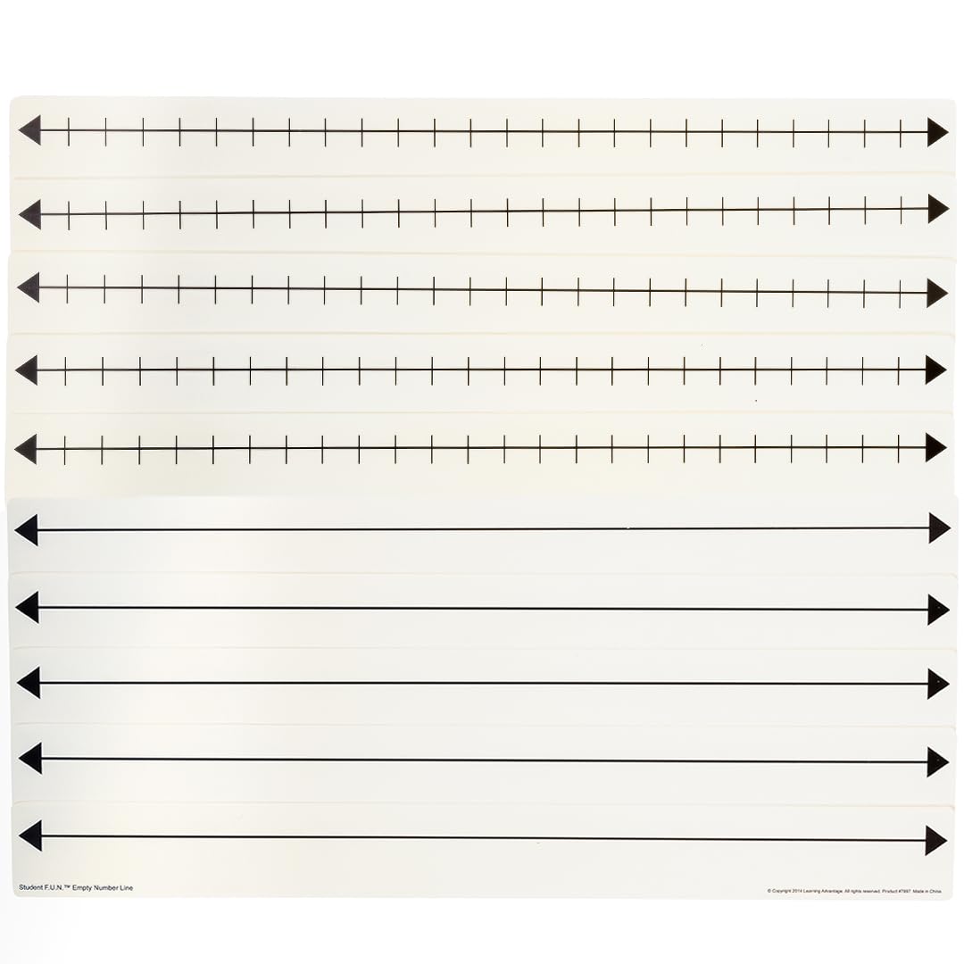 LEARNING ADVANTAGE - 7997 Learning Advantage F.U.N. Number Line Student Set, Set of 10, 1.75 x 17.5 Inches