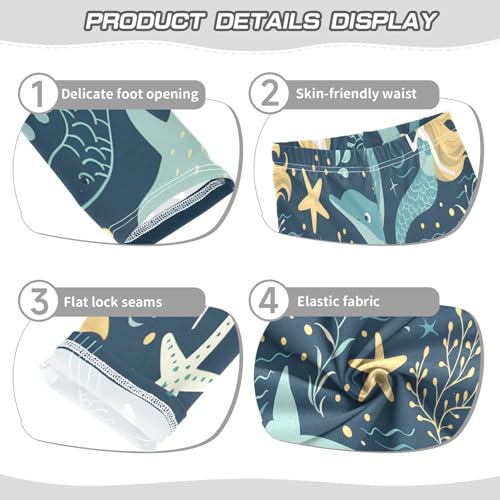 Toddler Girls Leggings Printed Yoga Pants Leggings Mermaids and Dolphins for Kids3