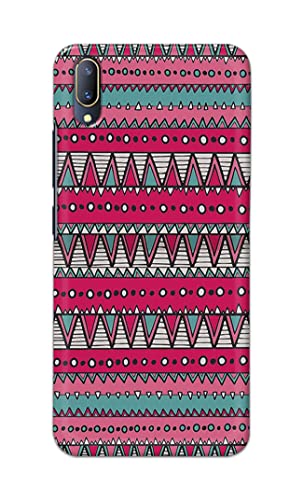 Image of Printed Hard Back Cover Case for Vivo V11 Pro Back Cover (Geometric Vintage Pattern) -1803