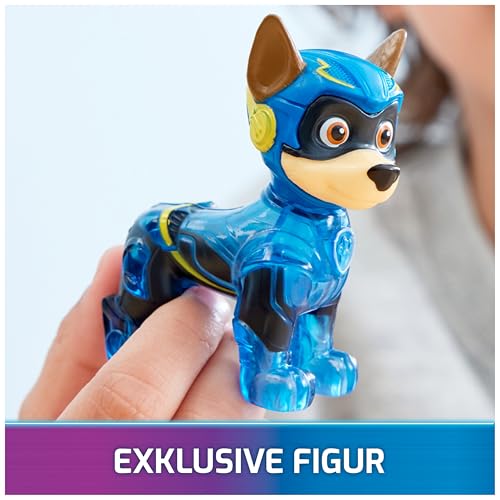 PAW PATROL: Der Mighty Kinofilm, Superhelden-Fahrzeug Spielzeugauto von Chase mit Welpenfigur, Polizeiauto mit Licht- und Geräuscheffekten… – Ansicht 5