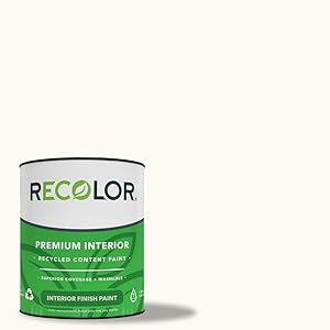 RECOLOR Eco-Friendly Interior Premium Latex Paint, Semi-Gloss White — product image
