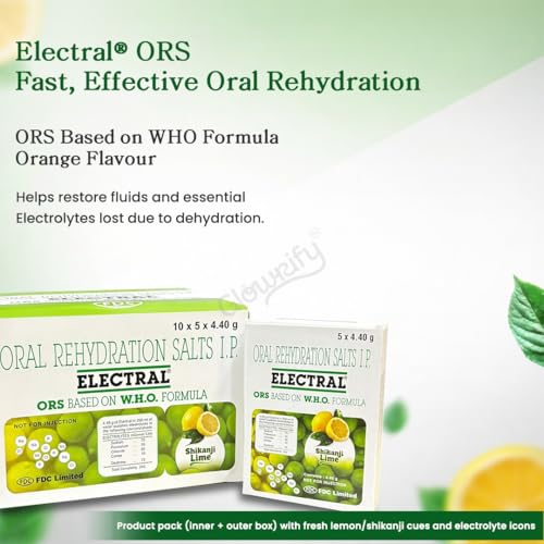 Image of ELECTRAL Oral Rehydration Salts I.P., Shikanji Lime