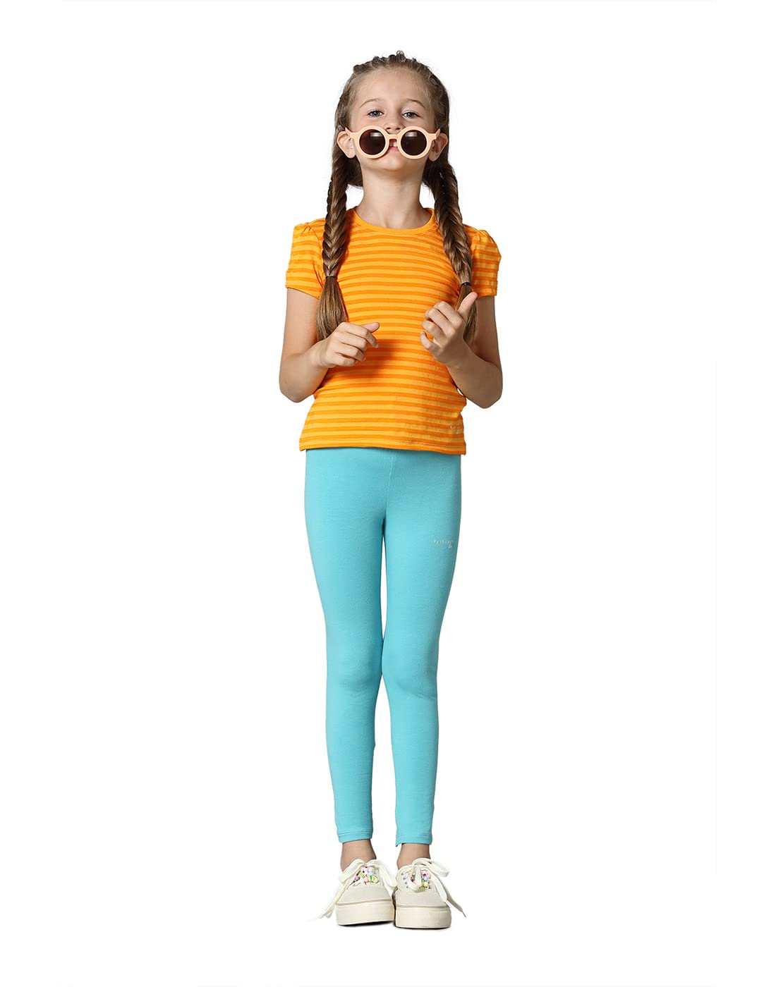 Van Heusen Girl's Stretch Fit High Rise Snug Fit Leggings - Power Plus Cotton Spandex - Super Soft, Stretchable