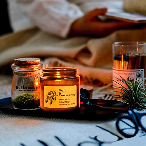TOFU Scented Candles, Aromatherapy Candles, Hand Poured and Long Burning Vintage Jar Soy Candles, Organic Soy Wax Candles with Essential Oil for Stress Relief Relaxation, Gifts for Women