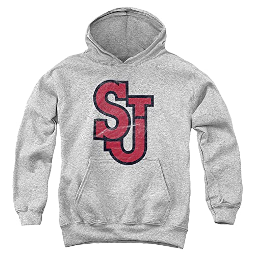 LOGOVISION St. John's University Official Distressed Primary Logo Youth Kids Boy/Girls Pull-Over Hoodie Sweatshirt
