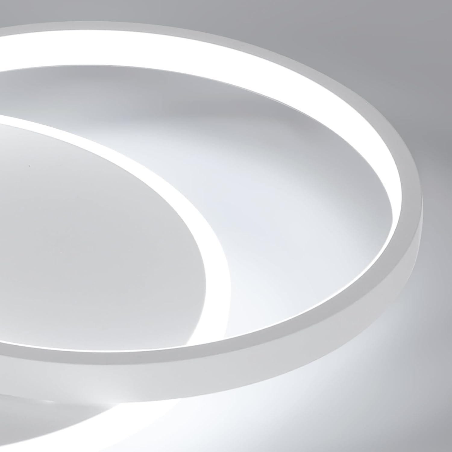 Plafoniera LED Soffitto 40CM, 40W Lampada da Soffitto Moderna Camera da Letto, Luce Bianca Fredda 6500K Plafoniere Rotondo 4500LM per Soggiorno, Cucina, Bagno