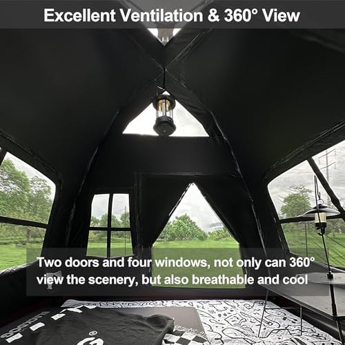 Carpa portátil windhike Blackdog para 2-4 personas negra miniatura 5