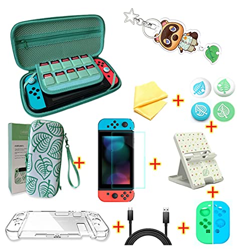 Carrying Case for Nintendo Switch, Handle Design & Coms with Accessories, Perfect Gift for Switch Games and Pokemon Snap Nintendo Switch fans, All in One Kit