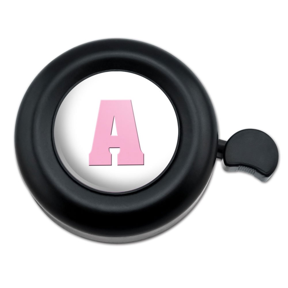 GRAPHICS & MORE Letter A Initial Baby Girl Block Font Pink Shower Bicycle Handlebar Bike Bell