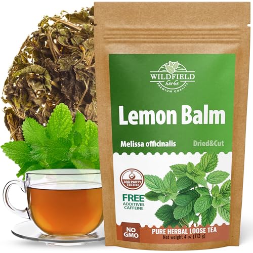 Image of 4 oz. Dried Lemon Balm Herb Frontier Loose Lemon Balm Tea Bags (Melissa Officinalis Tea) - 113g Melissa Herb Te De Toronjil