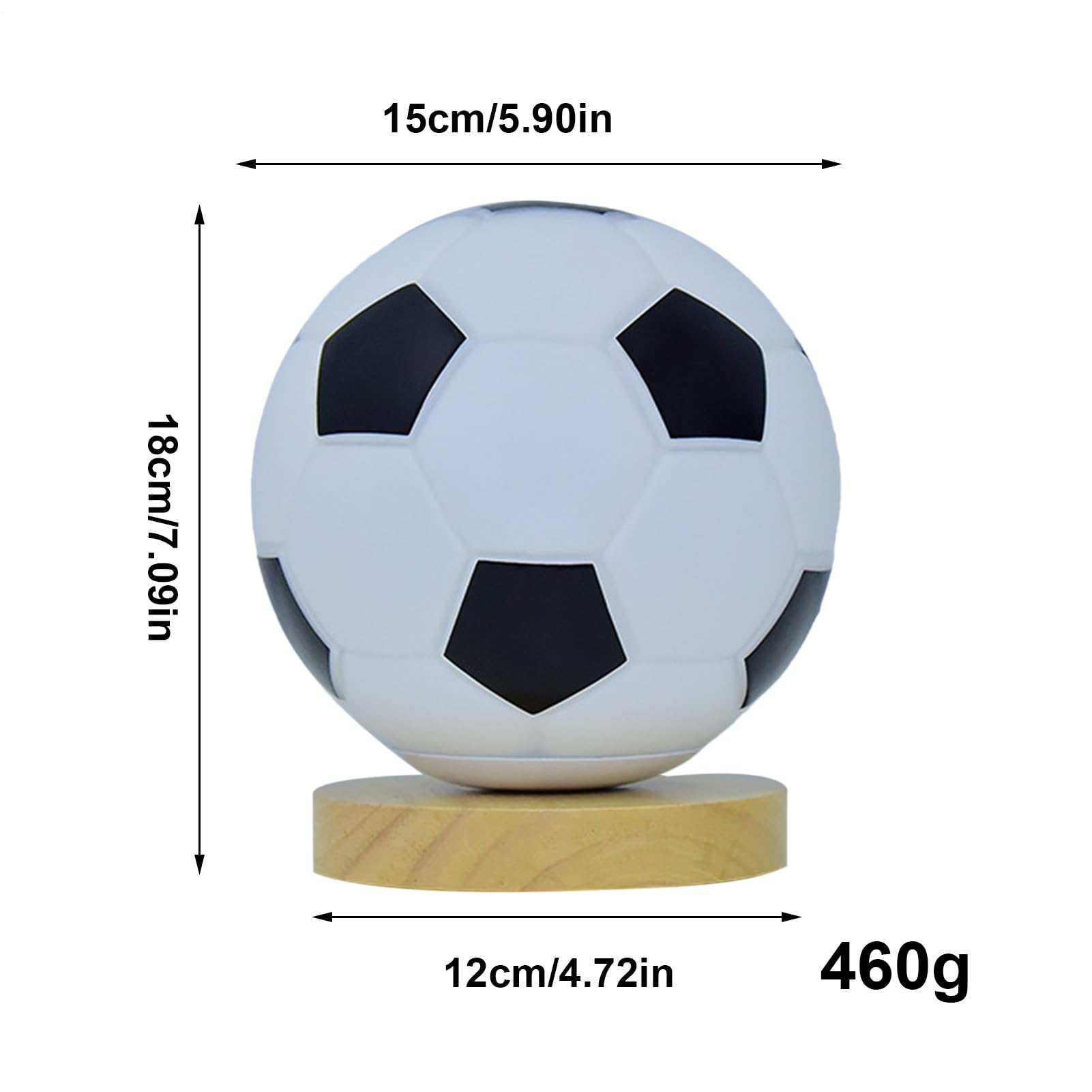 Generico Lámpara de de fútbol, luz nocturna de fútbol | lámpara pequeña moderna, lámpara de mesa LED, luz nocturna creativa para salón, dormitorio, habitación de los niños, dormitor