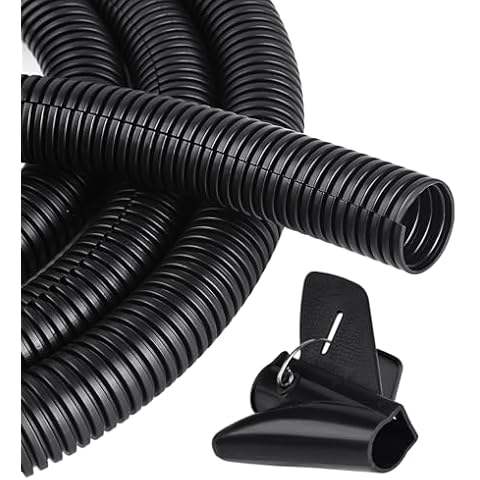 CrocSee 25ft - 1/2 inch Flame Retardant Split Wire Loom Tubing with Installation Tool - Flexible Wire Covers Cord Protectors - Black Cover