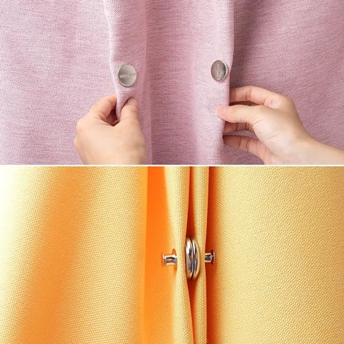 Image of Curtain Weights Magnetic Buttons, Round Curtain Magnets Closure with Back Tack, Light- Leaking Curtain Magnetic Holdback Button DIY Craft Accessory Home Decoration (10)